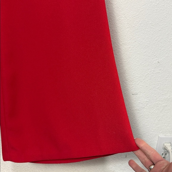 Veronica Beard Red Taren Wide Leg Trouser in Red Size 4 - Picture 8 of 14